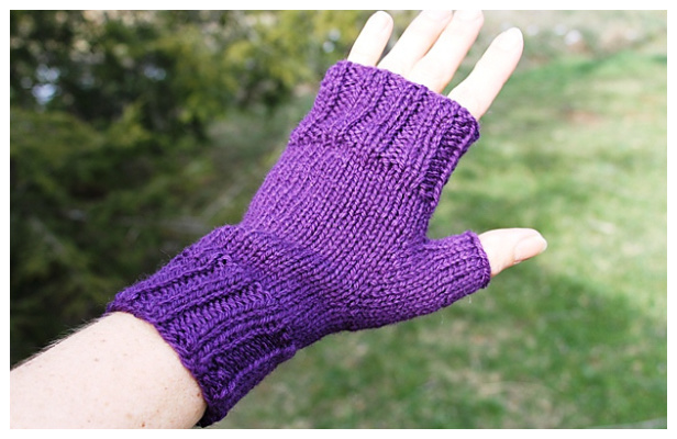 Easy Fingerless Mitts Free Knitting Pattern(All Sizes)