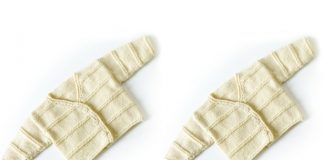 Knit Garter Ridge Baby Cardigan Free Knitting Pattern