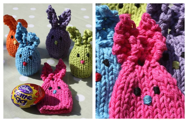 Huggie Bunnies Egg Cozy Free Knitting Pattern