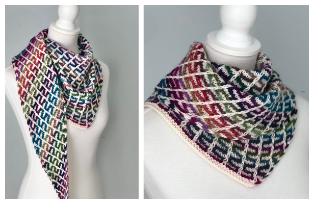 Mosaic It Scarf Free Knitting Pattern