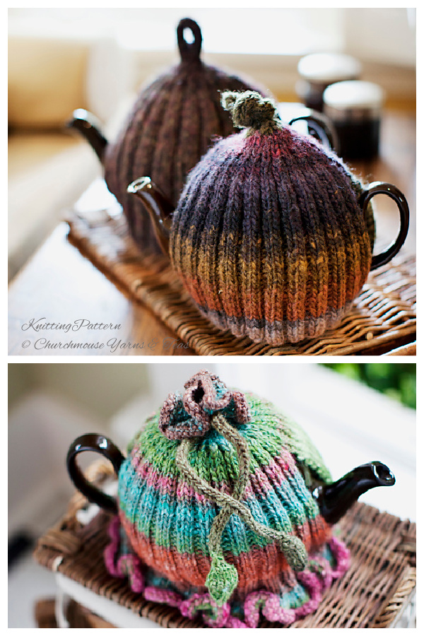 Ribbed & Ruffled Tea Cosy Knitting Patterns