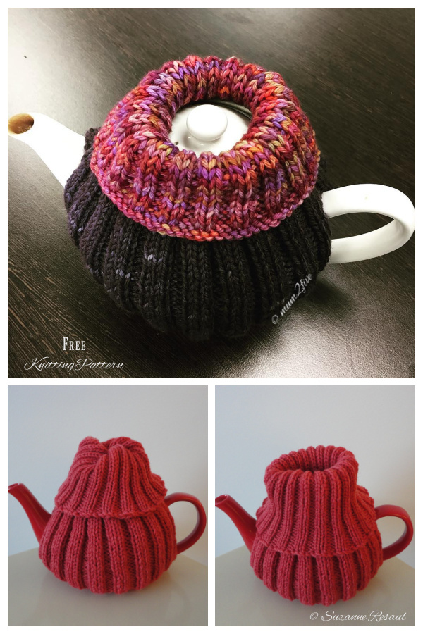 Teapot Turtleneck Tea Cosy Free Knitting Patterns 