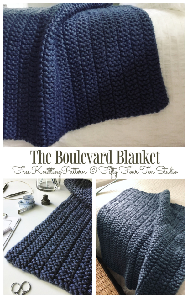 The Boulevard Blanket Free Knitting Pattern