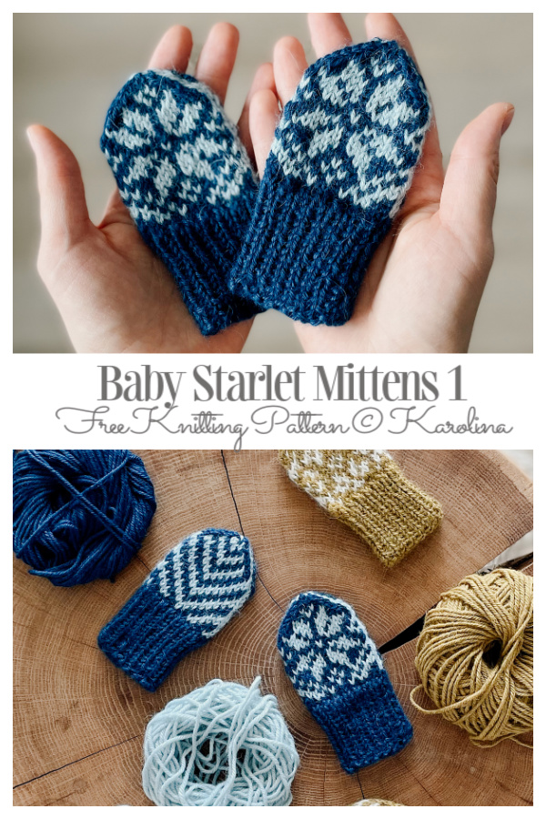 Baby Starlet Mittens Free Knitting Patterns