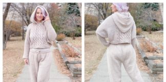 Cable Crush Joggers & Hoodie Set Knitting Patterns