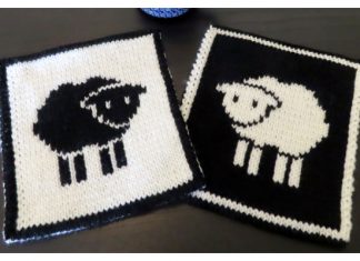 Sheep Potholder Free Knitting Pattern