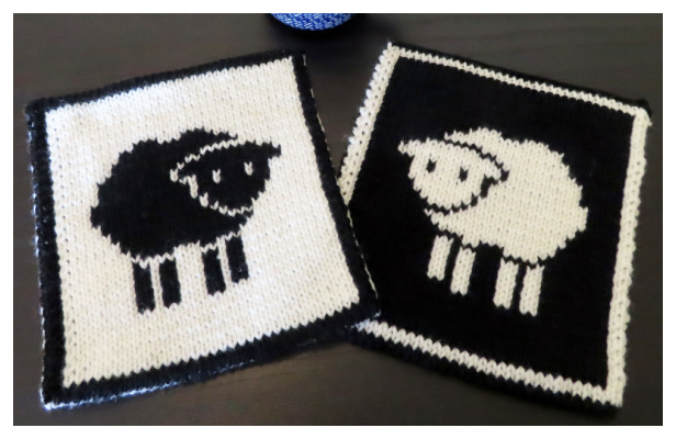 Sheep Potholder Free Knitting Pattern