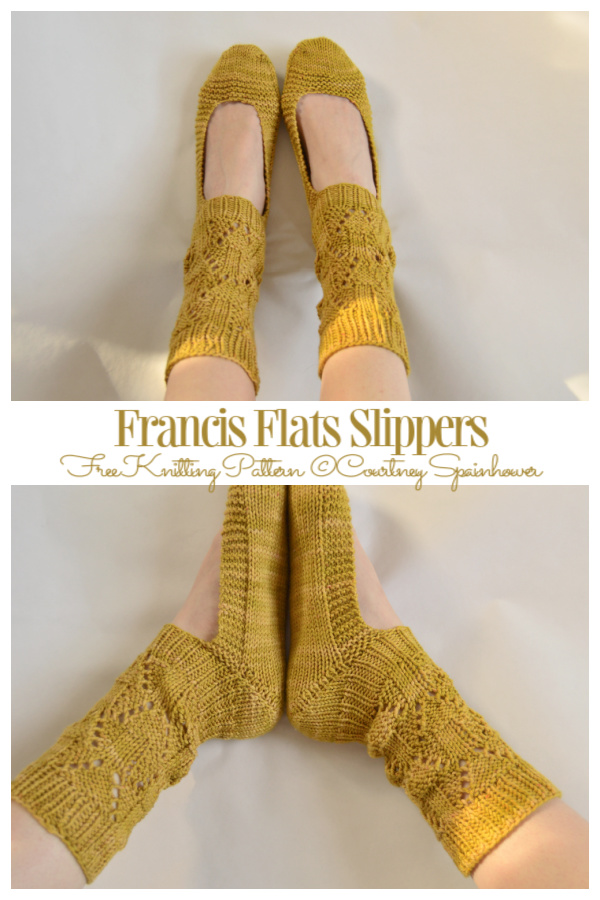Knit Francis Flats Slippers Free Knitting Pattern