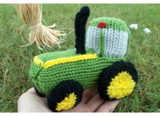 Knit Tractor Toy Free Knitting Pattern