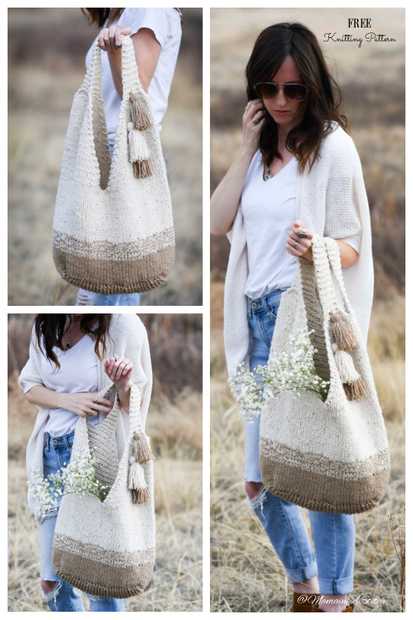 Mohave Slouchy Tote Bag Free Knitting Pattern
