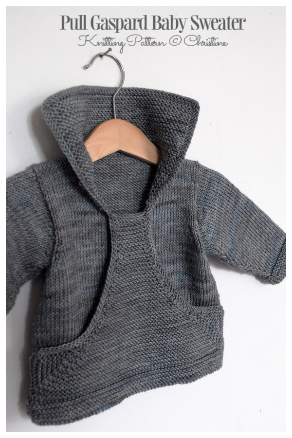 Pull Gaspard Baby Pullover Sweater Knitting Pattern