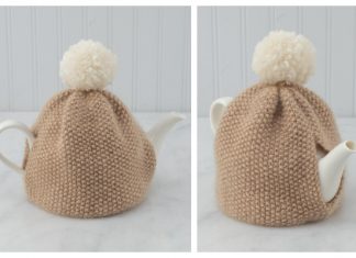 Seed Stitch Pompom Tea Cozy Free Knitting Pattern