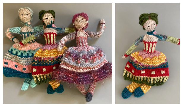 Scrappy Yarn Dancing Doll Free Knitting Pattern