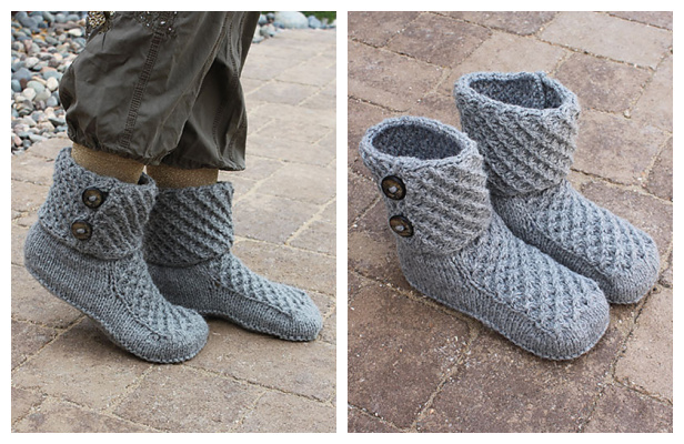 Star Stitch Walk of Fame Slipper Free Knitting Pattern