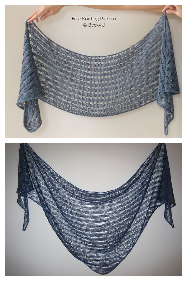 Clapo-Ktus Drop Stitch Shawl Free Knitting Pattern