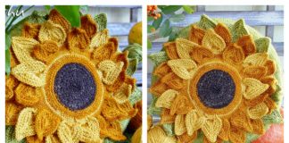 Knit Decorative Sunflower Free Knitting Pattern