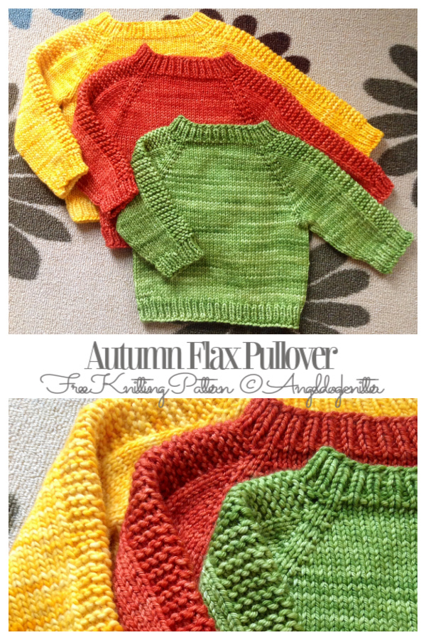 Autumn Flax Pullover Sweater Free Knitting Patterns