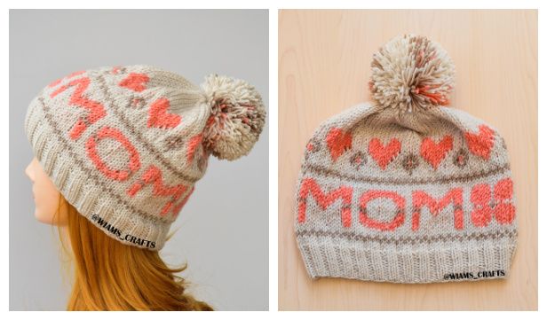 Flower Power Mom Beanie Free Knitting Pattern