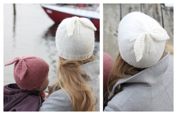 Happy Bow Hat Free Knitting Pattern
