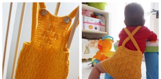 Little Gardener's Pinafore Dress Free Knitting Pattern