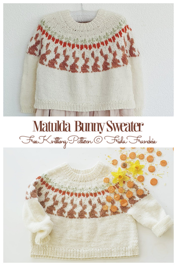 Bunny Matulda Sweater Free Knitting Pattern