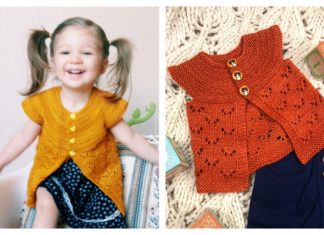 Monarch Butterfly Kids Cardigan Knitting Patterns