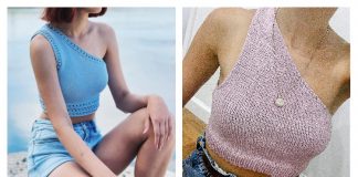 One Shoulder Summer Top Free Knitting Patterns