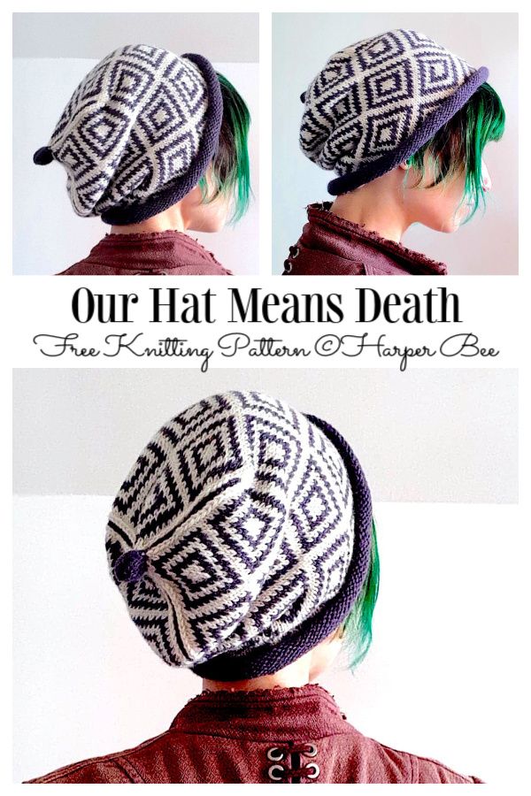 Our Hat Means Death Hat Free Knitting Pattern