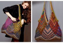 Scrapbuster Satchel Market bag Free Knitting Pattern