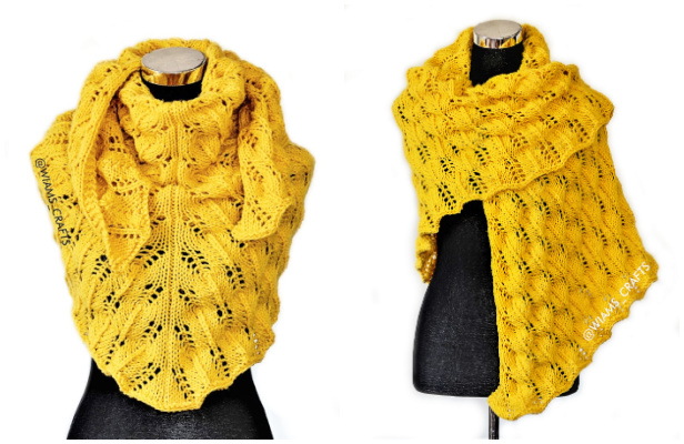 Knit Sunflower Swirls Shawl Free Knitting Pattern