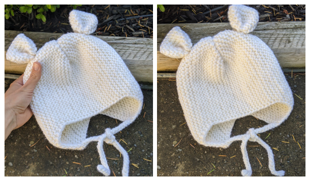 Knit Teddy Bear Baby Hat Free Knitting Pattern + Video