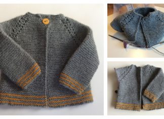 Top Down Garter Stitch Baby Jacket Free Knitting Pattern