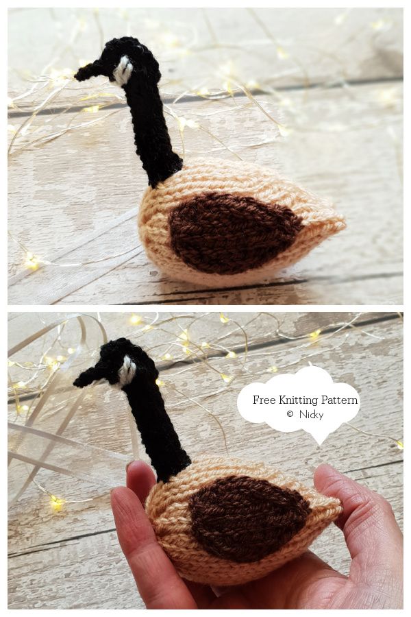 Amigurumi Pearl the Canadian Goose Free Knitting Pattern 
