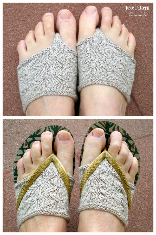 Flippant Toeless Socks Free Knitting Pattern