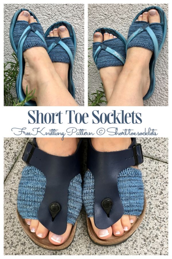 Short Toe Socklets Free Knitting Patterns