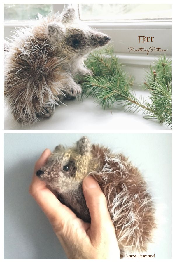 Furry Hedgehog Free Knitting Pattern