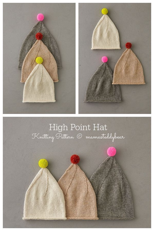 High Point Hat Free Knitting Pattern