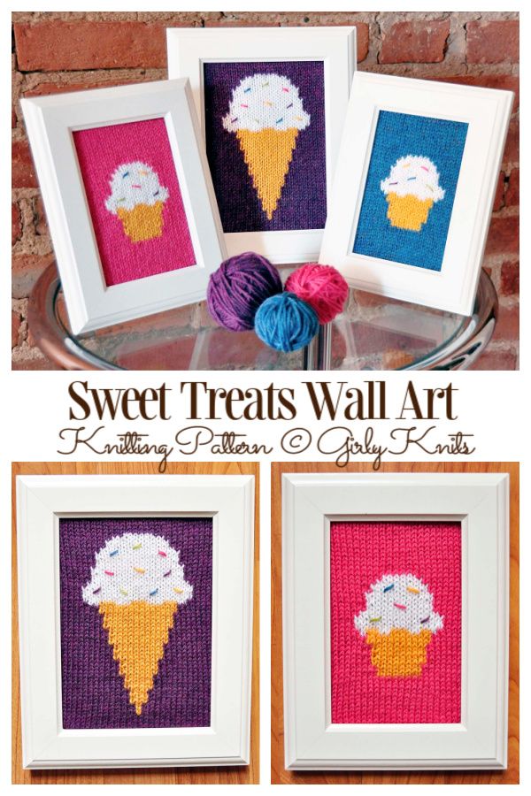 Sweet Treats Knitted Wall Art Knitting Patterns