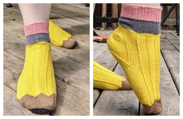 Pencil Socks Free Knitting Pattern