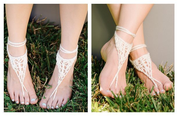 Barefoot Sandals Free Knitting Patterns