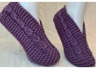 Easy Bow Slippers Free Knitting Pattern
