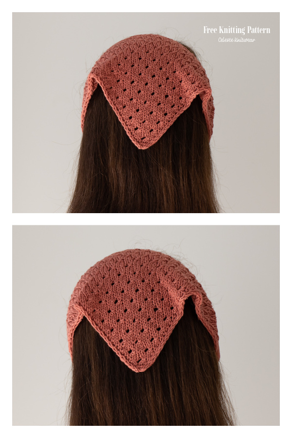 Canyon Clay Bandana Head Kerchief Free Knitting Pattern