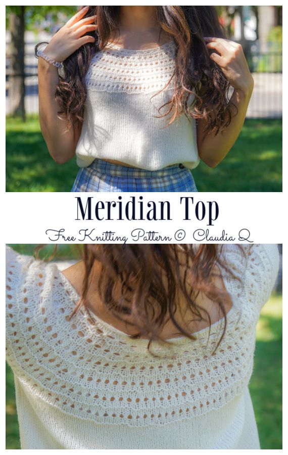 Meridian Top Knitting Pattern FREE by 6/27/2022