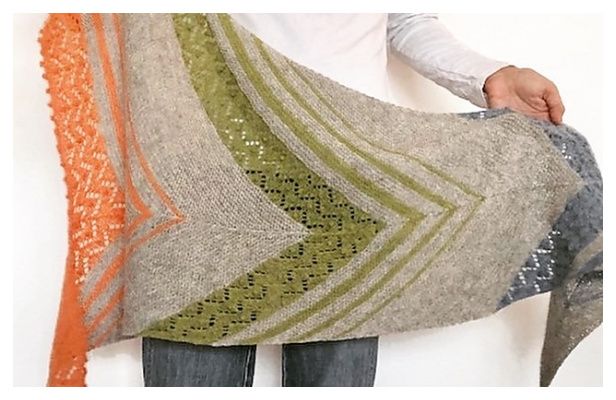 Ofélia Asymmetrical Shawl Free Knitting Pattern