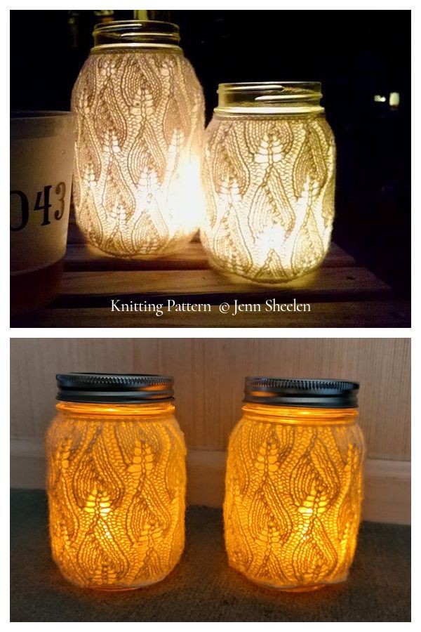 Faerie's Firelight Jar Cozy Knitting Patterns
