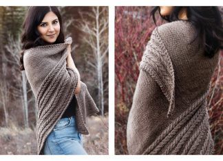 The Gaia Triangle Cable Shawl Free Knitting Pattern