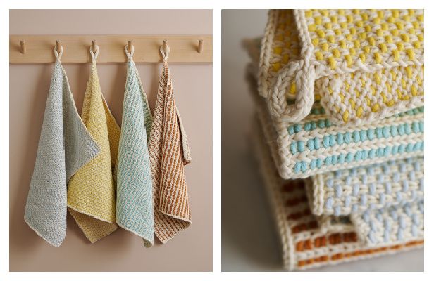 Checked Dishcloth Free Knitting Patterns