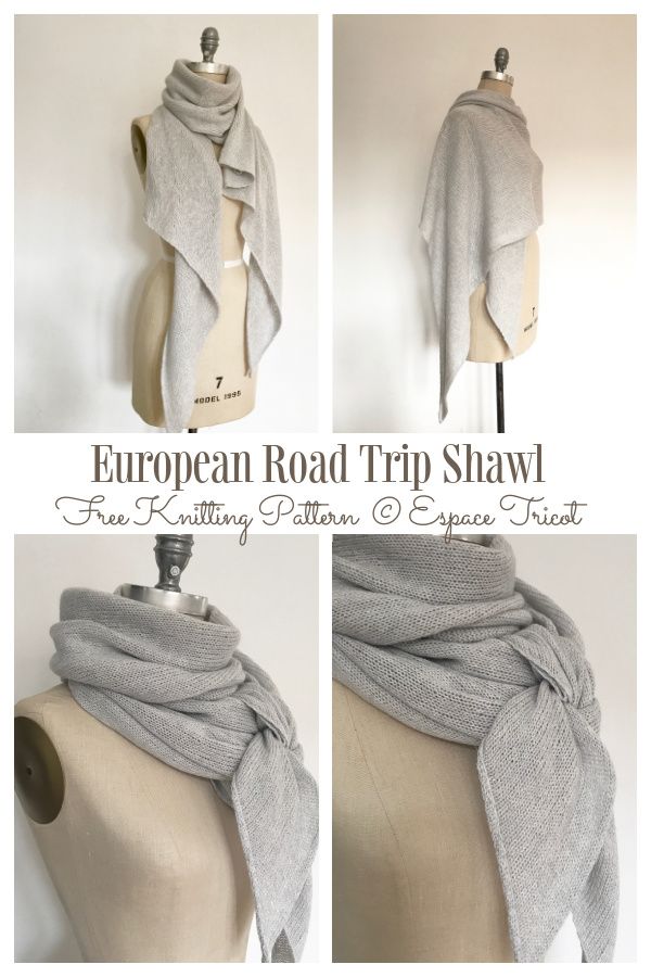 European Road Trip Shawl Free Knitting Pattern