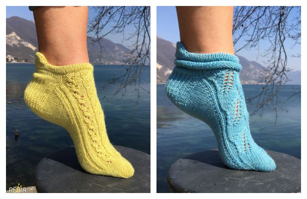 Lace Ankle Socks Free Knitting Patterns