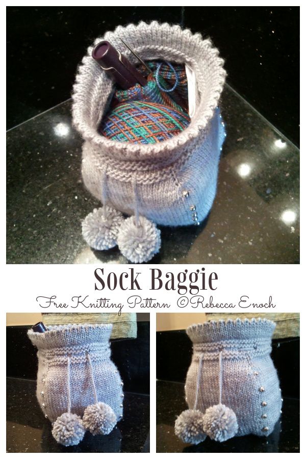 Sock Baggie Free Knitting Pattern  